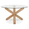 Table de repas design ronde en verre POLO (Ø 130 cm) (transparent)