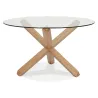 Table de repas design ronde en verre POLO (Ø 130 cm) (transparent)