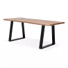 Table à manger en bois massif d'acacia LANA (95x200 cm) (finition naturel)