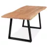 Table à manger en bois massif d'acacia LANA (95x200 cm) (finition naturel)