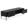 Meuble TV design 3 tiroirs 160 cm GASTON (noir)