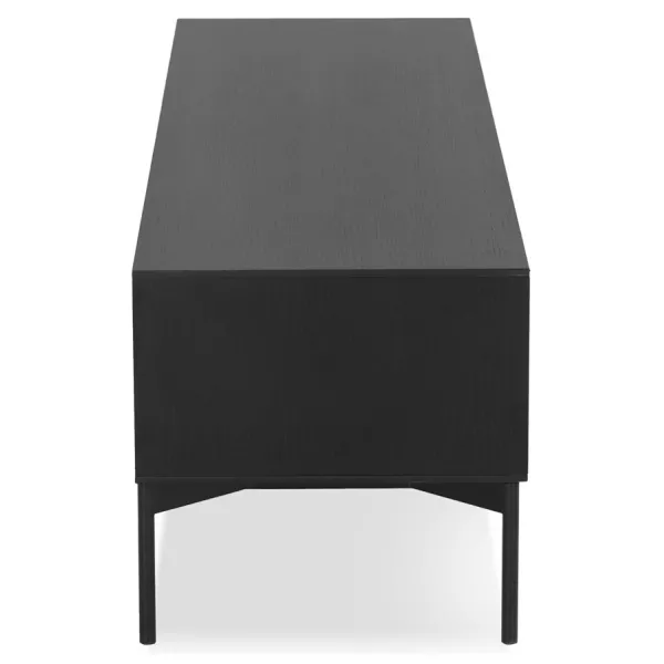 Meuble TV design 3 tiroirs 160 cm GASTON (noir)