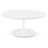 Table basse design ronde pied blanc (Ø 90) MARTHA (blanc)