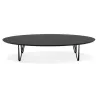 Oval design coffee table in wood and metal CHALON (black) to associate with Functional and stylish kitchen tables