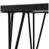 Oval design coffee table in wood and metal CHALON (black) to associate with Weather Resistant Garden Tables