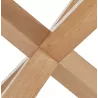 Runder Design-Couchtisch aus Holz NICOLE (Ø 80 cm) (matt weiß poliert) mit assoziieren Wetterbeständige Gartentische