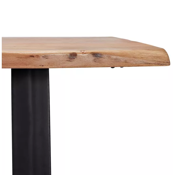 Table de salon en bois massif d'acacia LANA (115x65 cm) (naturel)