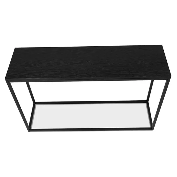 Console design en bois et métal noir ROSALINE (120x35 cm) (noir)