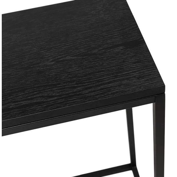 Console design en bois et métal noir ROSALINE (120x35 cm) (noir)