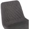 Chaise vintage et rétro en microfibre pieds métal noirs JALON (gris foncé)