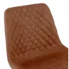 Chaise vintage et rétro en microfibre pieds métal noirs JALON (marron)