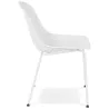 Chaise design en métal Intérieur-Extérieur pieds métal blanc FOX (blanc)