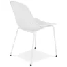 Chaise design en métal Intérieur-Extérieur pieds métal blanc FOX (blanc)