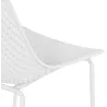 Chaise design en métal Intérieur-Extérieur pieds métal blanc FOX (blanc)