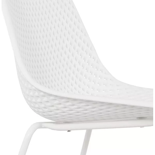 Chaise design en métal Intérieur-Extérieur pieds métal blanc FOX (blanc)