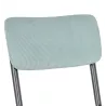 Chaise de cuisine en tissu rétro et vintage empilable CHARLETTE (bleu)