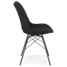 Chaise style industriel en tissu et pieds noirs DANA (noir)