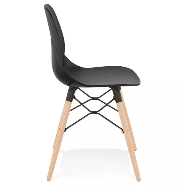 Chaise design scandinave EZRA (noir)