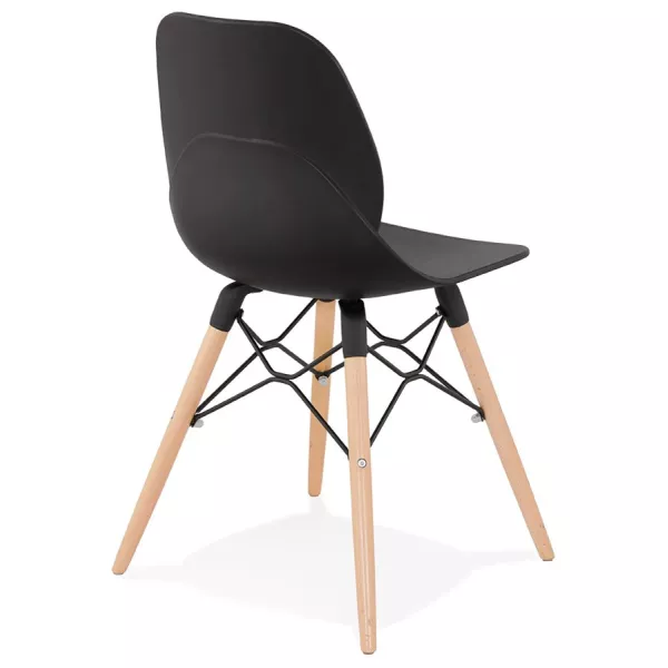 Chaise design scandinave EZRA (noir)