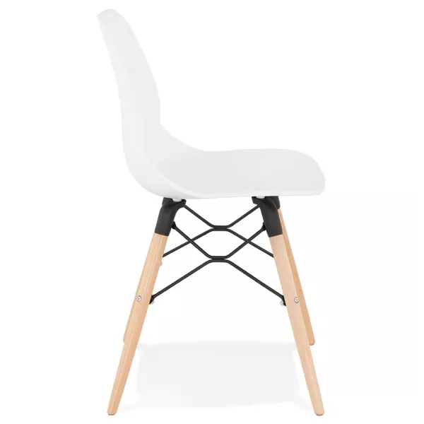 Chaise design scandinave EZRA (blanc)