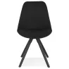 Chaise design scandinave ASHLEY en tissu pieds couleur noir (noir)