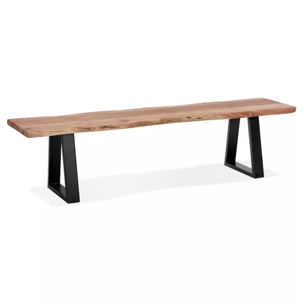 Banc en bois massif d'acacia LANA (180 cm) (naturel)