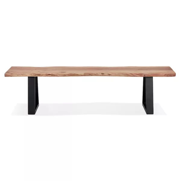 Banc en bois massif d'acacia LANA (180 cm) (naturel)