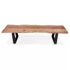 Banc en bois massif d'acacia LANA (180 cm) (naturel)