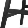 Tabouret de bar design en tissu pieds bois noir CAMY (Pied de poule)