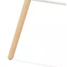 Tabouret de bar design en polypropylène pieds bois naturel LUNA (blanc)