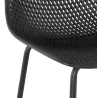 Tabouret snack mi-hauteur en métal Intérieur-Extérieur pieds métal MAXENCE MINI (noir)