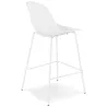 Tabouret snack mi-hauteur en métal Intérieur-Extérieur pieds métal MAXENCE MINI (blanc)