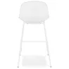 Tabouret snack mi-hauteur en métal Intérieur-Extérieur pieds métal MAXENCE MINI (blanc)