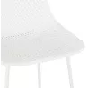 Tabouret snack mi-hauteur en métal Intérieur-Extérieur pieds métal MAXENCE MINI (blanc)