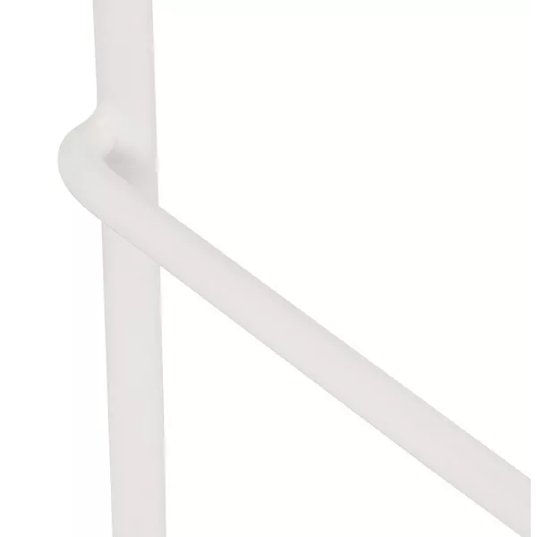 Tabouret snack mi-hauteur en métal Intérieur-Extérieur pieds métal MAXENCE MINI (blanc)