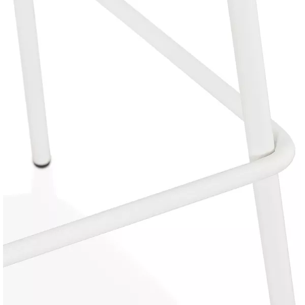 Tabouret snack mi-hauteur en métal Intérieur-Extérieur pieds métal MAXENCE MINI (blanc)