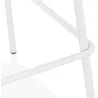 Tabouret snack mi-hauteur en métal Intérieur-Extérieur pieds métal MAXENCE MINI (blanc)