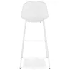 Tabouret de bar en métal Intérieur-Extérieur pieds métal MAXENCE (blanc)