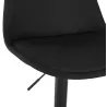 Tabouret de bar réglable rotatif en tissu et pied métal noir MARCO (noir)