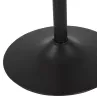 Tabouret de bar réglable rotatif en tissu et pied métal noir MARCO (noir)