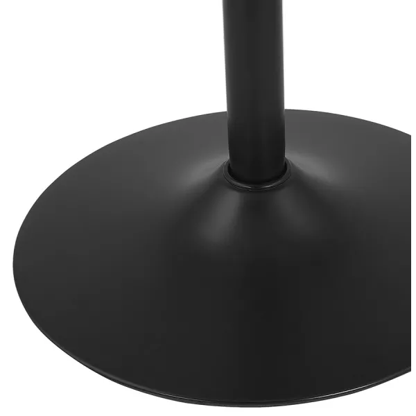 Tabouret de bar réglable rotatif en polyuréthane et pied métal noir JANO (marron)