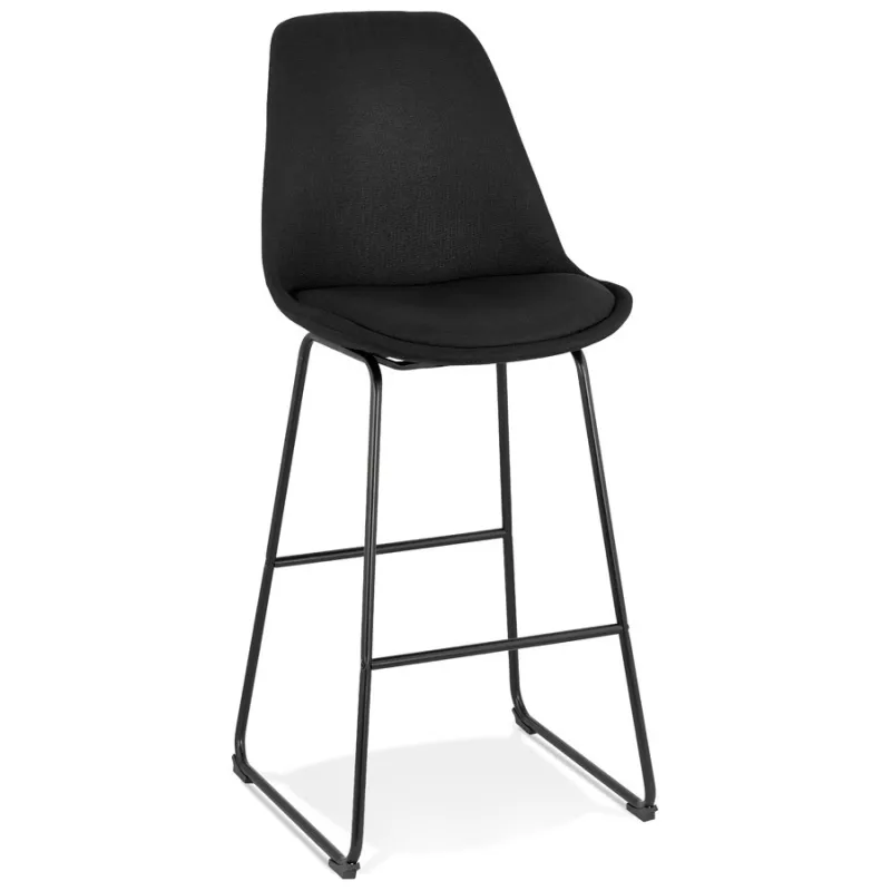 Tabouret de bar industriel pieds métal noir XANA (noir)