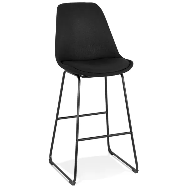 Tabouret de bar industriel pieds métal noir XANA (noir)