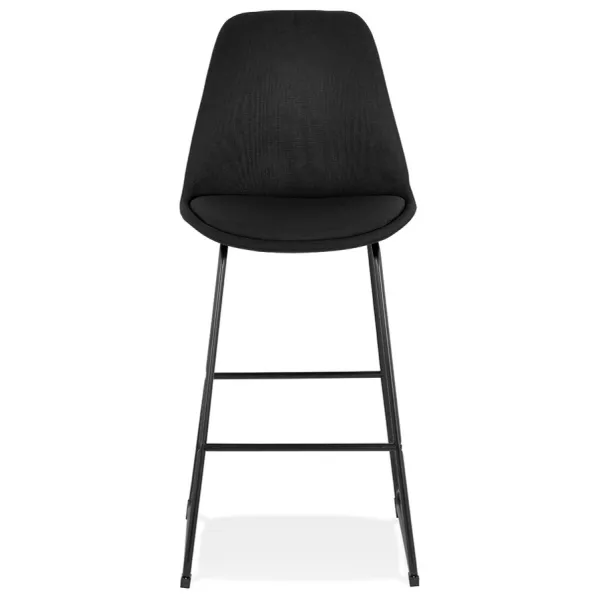 Tabouret de bar industriel pieds métal noir XANA (noir)