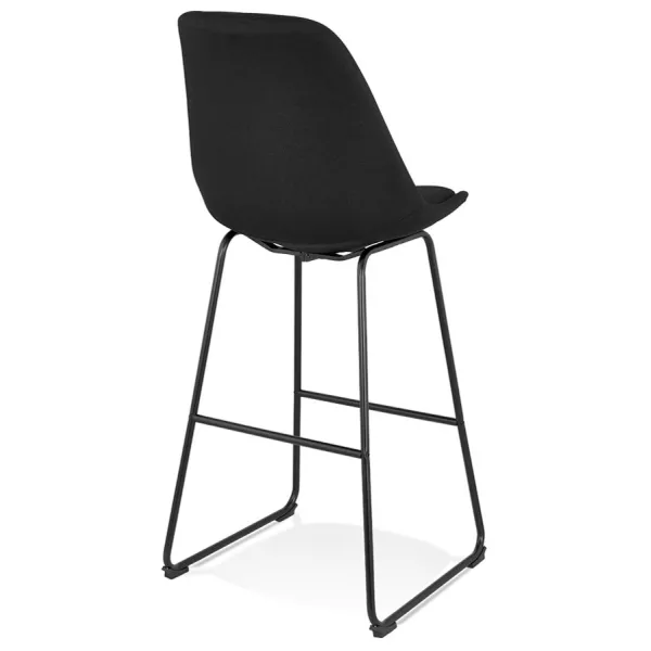 Tabouret de bar industriel pieds métal noir XANA (noir)