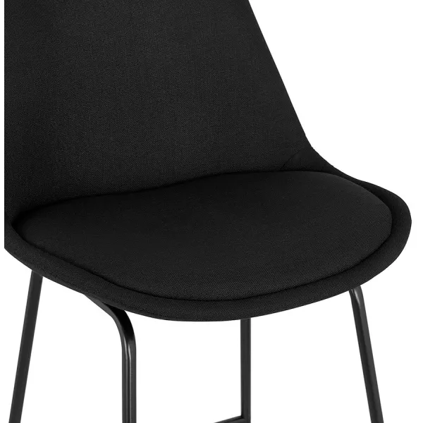 Tabouret de bar industriel pieds métal noir XANA (noir)