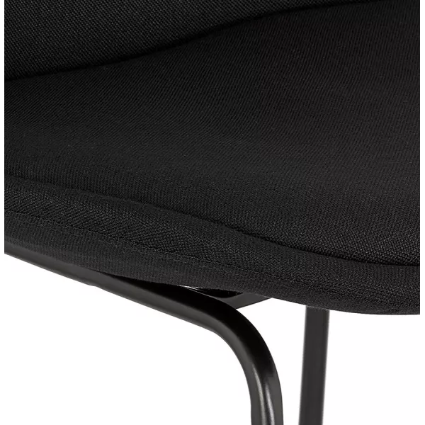 Tabouret de bar industriel pieds métal noir XANA (noir)