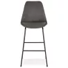 Tabouret de bar industriel pieds métal noir FANOU (gris foncé)