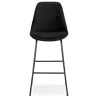 Tabouret de bar industriel en velours pieds métal noir BLAIRE (noir)