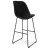 Tabouret de bar industriel en velours pieds métal noir BLAIRE (noir)